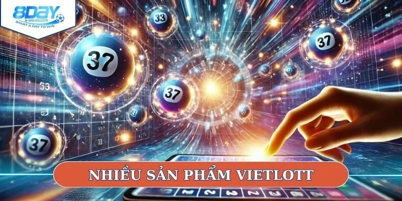Nhiều sản phẩm vietlott có mặt tại sảnh