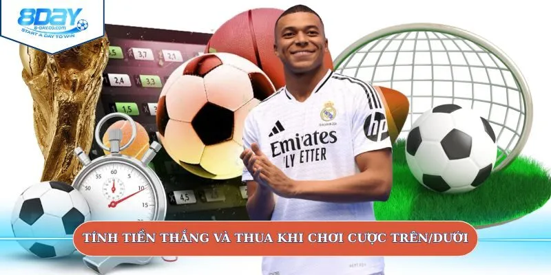 Tính tiền thắng và thua khi chơi cược Trên/Dưới